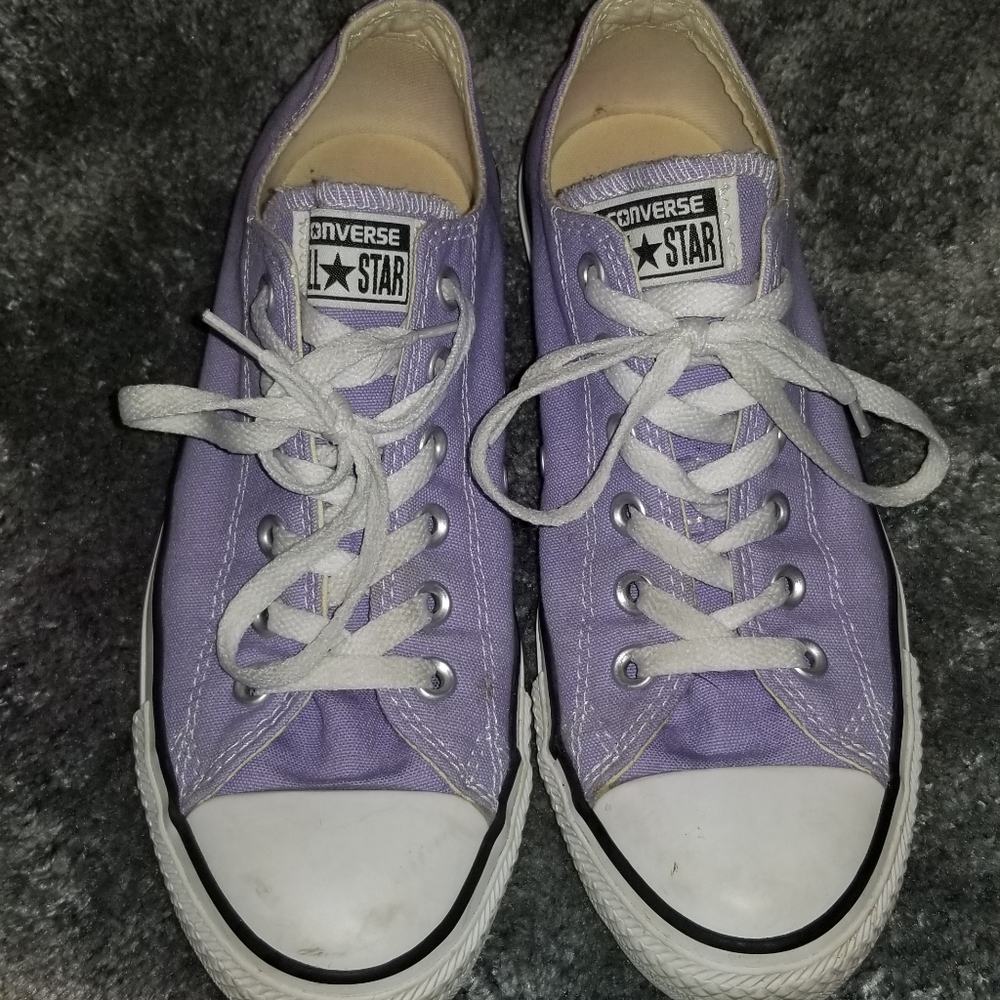 Lavender Converse All Star sneakers